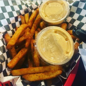 D-Spot Fries and harissa aoli