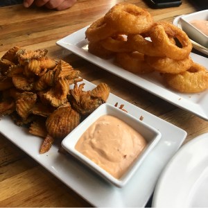 George and the Dragon fried pickles onion rings